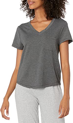 Amazon Brand - Mae Women's Loungewear Classic V-Neck Tee