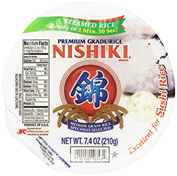 Nishiki Steamed White Rice, 7.4 Ounce
