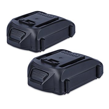 Floureon 18V 2000mAh Li-ion Cell Tool Replacement Battery for Worx WA3512, WA3512.1, RW9161 (2 PCS)