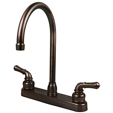 RV / Mobile Home Kitchen Sink Faucet, OIL RUBBED BRONZE - 14.5" TALL SPOUT