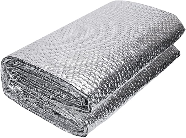 48"x 10 Ft Reflective Window Insulation Radiant Barrier, Aluminum Foil Bubble Insulation Roll for Keep Heat, Thermal Insulation Shield , Double Reflective Insulation Foam