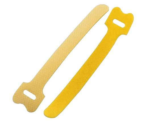 South Main Hardware 888165 5-in Hook and Loop Straps, 10-Pack Yellow, Speciality Cable Tie, Piece