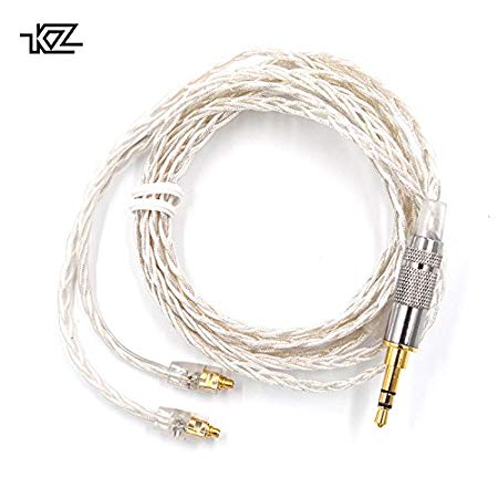 KZ MMCX Cable for Shure SE215 SE315 SE535 SE846 UE900 Earphones Headphone Cables Cord Upgrade Silver Plated Replacement Cable