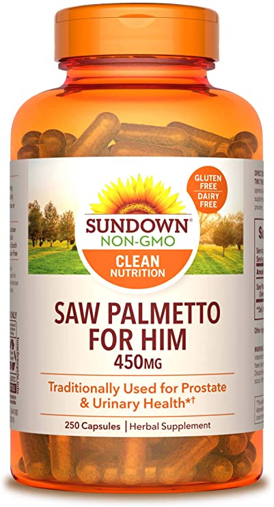 Sundown Naturals Saw Palmetto 450 mg, 250 Capsules