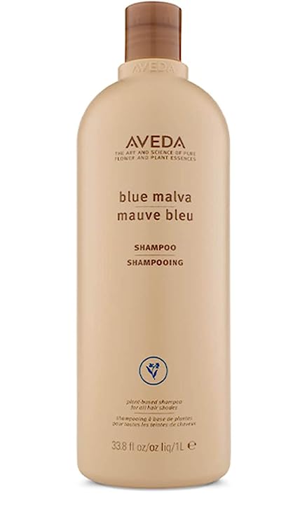 AVEDA Blue Malva Shampoo for Gray Hair, and neutralizes brassiness in 33.8 fl oz/1 litre