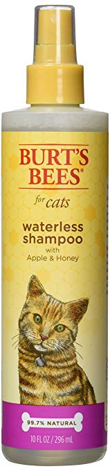 Burt's Bees for Cats Natural Waterless Shampoo with Apple and Honey | Cat Waterless Shampoo Spray, 10 Ounces - 2 Pack