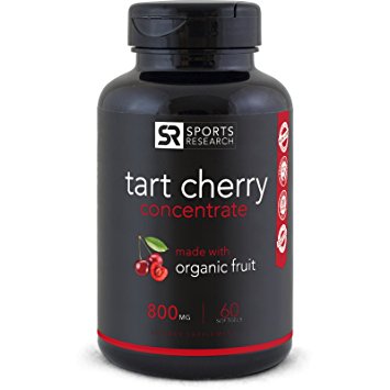 Tart Cherry Concentrate - Made from Organic Cherries; Non-GMO & Gluten Free; Packed with Antioxidants and Flavonoids - 60 Liquid Softgels, 2 Month Supply!