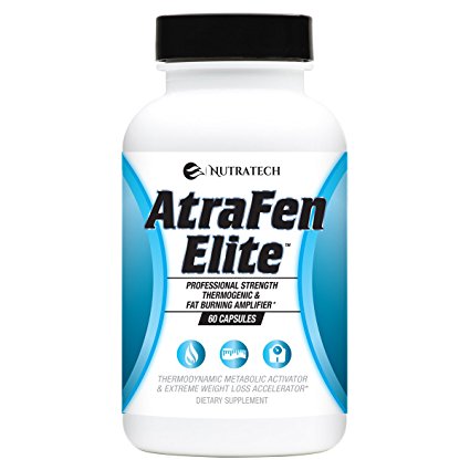 Nutratech Atrafen Elite – Professional Formula Fat Burner Diet Pill and Thermogenic for Hardcore Weight Loss