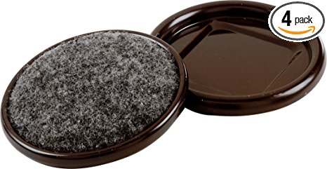 Shepherd Hardware 9090 1-1/4-Inch Carpet Base Furniture Cups, 4-Pack