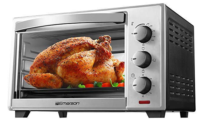 Emerson Stainless Steel 6 Slice, Convection and Rotisserie Countertop Toaster Oven, ER101003