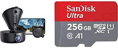 Dash Cam, VAVA 4K 3840X2140@30Fps Wi-Fi Car Dash Camera & SanDisk 256GB Ultra microSDXC UHS-I Memory Card with Adapter - 100MB/s, C10, U1, Full HD, A1, Micro SD Card - SDSQUAR-256G-GN6MA