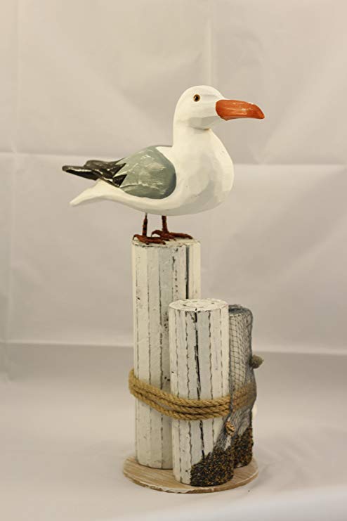 Seagull on Piling Decoration