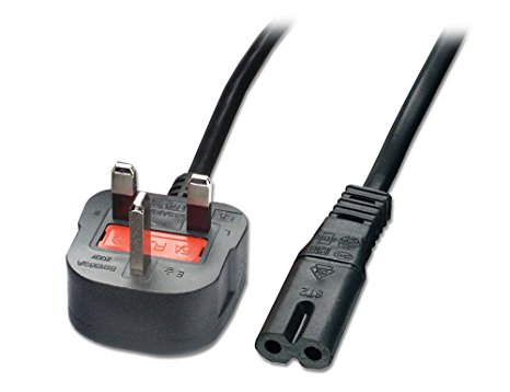 LINDY Mains Power Lead (Fig. 8) UK 3 Pin Plug Black 2m