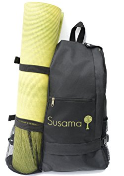 Yoga & gym backpack: Adjustable crossbody sling yoga bag - Fits Most Large Yoga Mats – Best for hot yoga, pilates, workout, sport, hiking, cycling, biking, exercise, walking & travel.