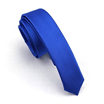 Elviros Mens Solid Eco-friendly Fashion Skinny Tie 1.6'' [4cm] 15 Colors