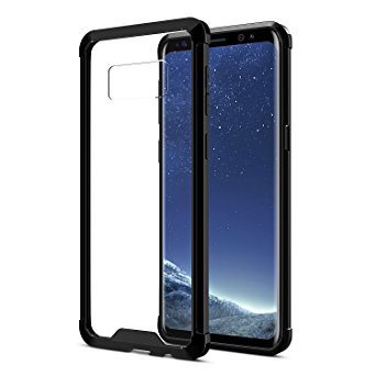 OMOTON Samsung Galaxy S8 Plus Case-[Soft TPU Edge] [Durable Acrylic Panel] Case For Samsung Galaxy S8 Plus, Black