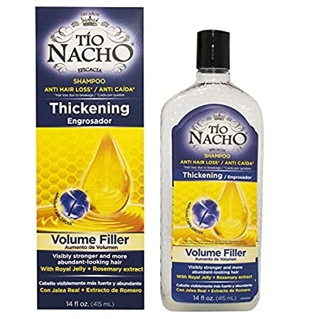 2x Tio Nacho THICKENING Anti Hair Loss Shampoo Engrosador Volume Filler w/Royal Jelly & Rosemary Extract