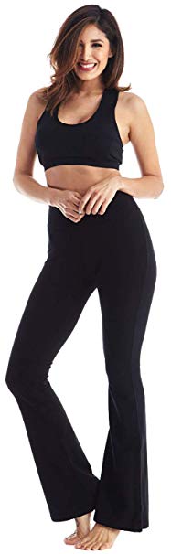 Viosi Yoga Pants for Women Premium 250gsm Fold Over Cotton Spandex Lounge Bootcut Pants