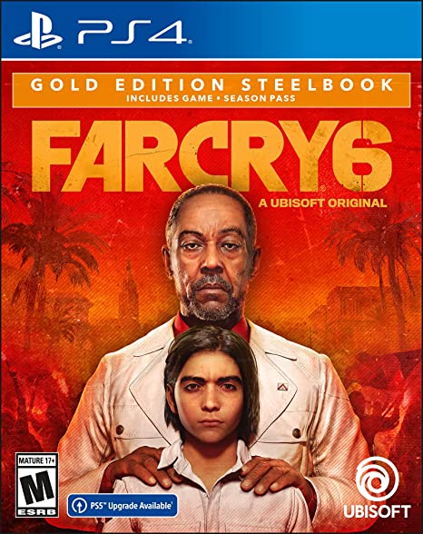 Far Cry 6 PlayStation 4 Gold Steelbook Edition with free upgrade to the digital PS5 version