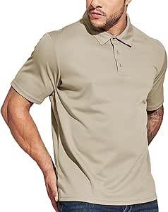 MIER Men's Quick Dry Polo Shirts Polyester Casual Collared Shirts Short Sleeve, Moisture-Wicking, Sun Protection