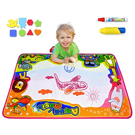 Ubetoone Aqua Magic Mat Kids Toys Water Doodle Drawing Pad Large for Boys Girls Toddlers Gift Size 34.6 X 22.8"