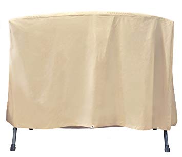 Grand patio Outdoor Swing Cover, Weather-Resistant 3 Triple Seater Swing Cover, Waterproof and Durable Porch Swing Covers, Beige