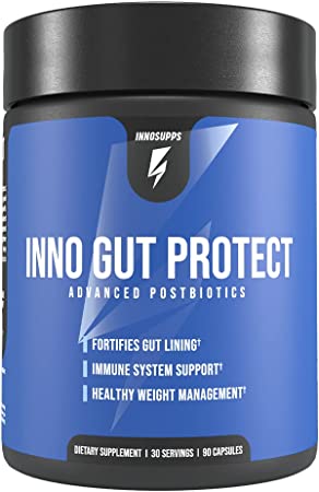 Inno Gut Protect | Complete Probiotic & Postbiotic Formula, Vegan-Friendly, CoreBiome, Grape Seed Skin Extract, Super Probiotic Blend, 30 Servings