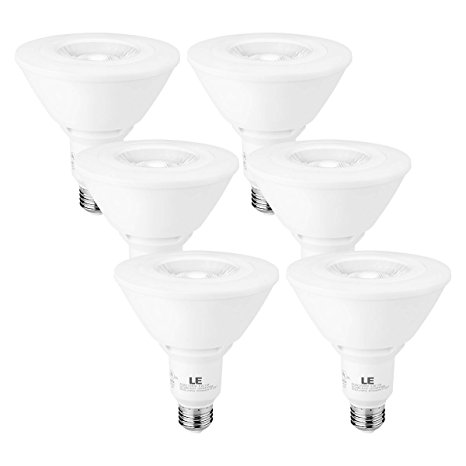 LE 6 Pack PAR38 LED Bulb, 13W Dimmable Flood Light Bulb, 100W Halogen Bulbs Equivalent, 1050lm, 5000K Daylight White, 40° Beam Angle Spotlight, E26 Medium Base, UL&Energy Star Certified