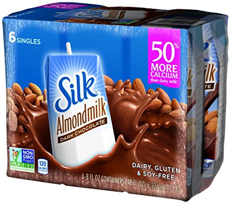 Silk Pure Almondmilk, Dark Chocolate, 8 Fluid Ounce (Pack of 6)