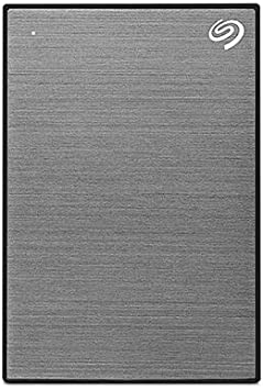 Seagate One Touch 5TB External HHD Drive with 3 Years Rescue Data Recovery Services, Space Gray (STKC5000601