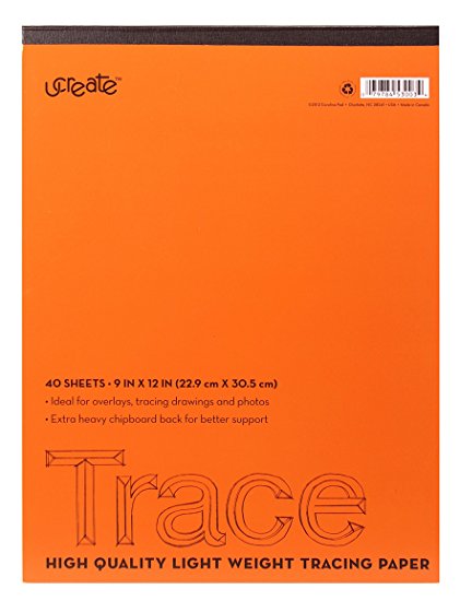 Ucreate 7512 Tracing Pad, 9" x 12", 40 Sheets, 25 lb.