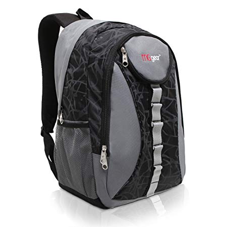 18 Inch MGgear Student Bookbag/Children Sports Backpack/Travel Carryon, Gray