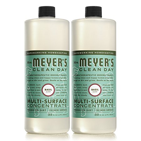 MRS MEYERS Multi-Surface Concentrate, Basil, 32 Fluid Ounce (Pack of 2)