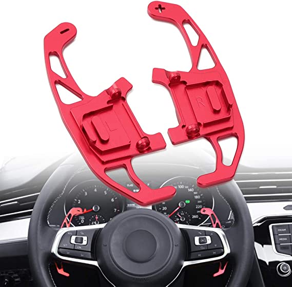 Steering Wheel Shift Paddles Shifters Replacement Kit RED for VW Volkswagen Golf MK7 GTI R R-line Scirocco 2014-2019