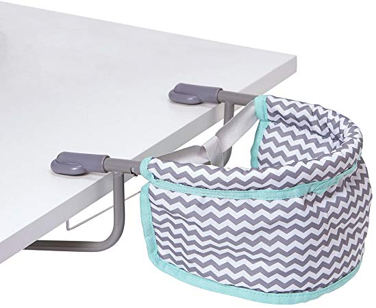 Adora Doll Accessories Portable Table Zig Zag Feeding Seat Gender Neutral Teal Pattern Design for Kids 3 years & up