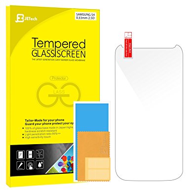 JETech Screen Protector for Samsung Galaxy S4, Tempered Glass Film