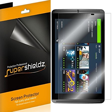 NVIDIA Shield Tablet / Tablet K1 Screen Protector, [3-Pack] Supershieldz Anti-Bubble High Definition Clear Shield   Lifetime Replacements Warranty- Retail Packaging