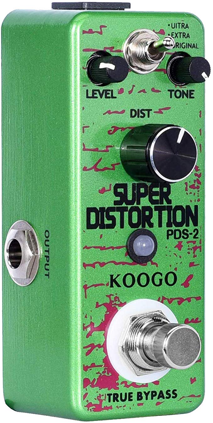Koogo DIST-4 Distortion Pedal with Classic Solo/Hard Edge/Crunch/Classic Rock Rythm Sound Guitar Effect Pedal