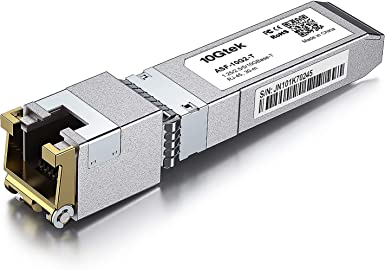 1.25/2.5/5/10G-T SFP  to RJ45 CAT.6a Copper Transceiver, Auto-Negotiation SFP  Ethernet Module, up to 30-Meter, for Cisco SFP-10G-T-S, Ubiquiti UniFi UF-RJ45-10G, Netgear AXM765 and More