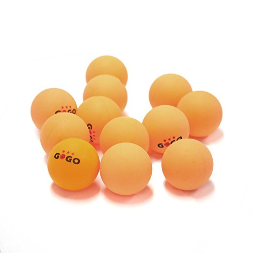 GOGO 40mm 3-Star Professional Table Tennis Balls - 2 Tubes Includes 12 Pieces