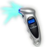 Travelsafer Digital Tire Pressure Gauge-Cars Trucks Motorcycles and Bicycles-4 Ranges Psi Bar Kgcm2 and Kpa Illuminated Nozzle Easy-to-read LCD Display Feel Safe and Secure on the Road