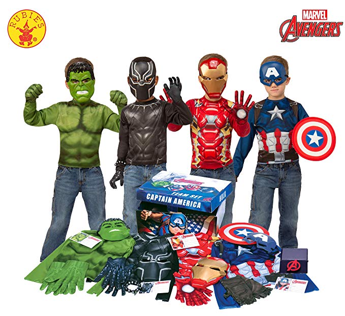 Imagine by Rubie's Marvel Avengers Play Trunk with Iron Man, Captain America, Hulk, Black Panther Costumes/Role Play Amazon Exclusive