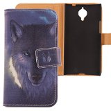 Lankashi Leather Cover Case for BLU Life Pure Xl L260l L259l Wolf Design