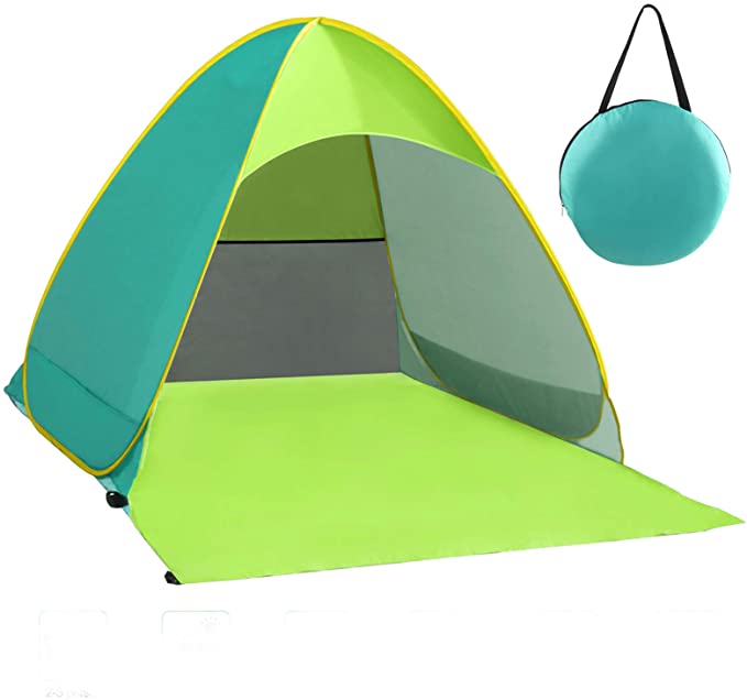 2021 Kekilo Pop Up Tent，UV Lightweight Waterproof Foldable Outdoor Beach Camping Tent as Sun Shelter Children Family and Dog on Garden,Beach