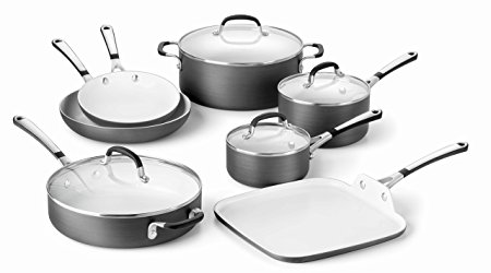 Calphalon 11 Piece Ceramic Non-Stick Set, Large, White