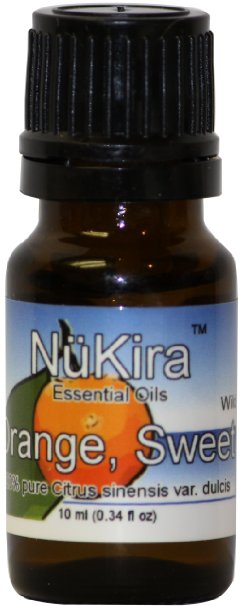 Orange, Sweet, Wild Essential Oil (Citrus sinensis var. dulcis) Therapeutic Grade By NuKira (10 Ml)