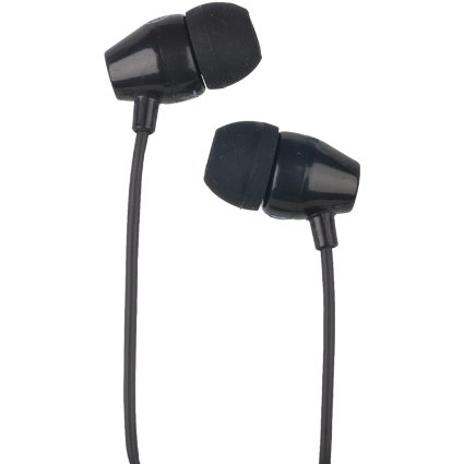 RCA HP159BK Noise-Isolating In-Ear Earbuds 10mm Neodymium Drivers (Black)