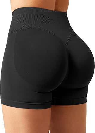 YEOREO Women Workout Gym Impact Shorts Hidden Scrunch Butt Lifting 3.6"/4.5"/6" Seamless Shorts