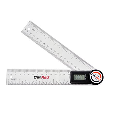 GemRed 82305 Digital Angle Finder (200mm Plastic Ruler)