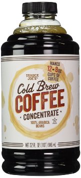 Trader Joes Cold Brew Coffee Concentrate 100% Arabica Beans. 32fl. Oz